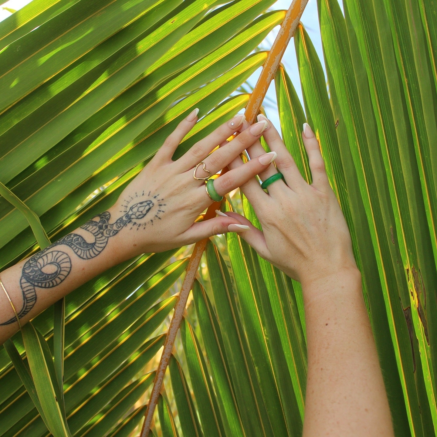 Dark Green Jade Rings