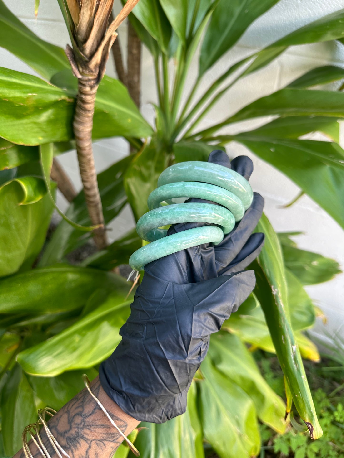 ICY GREEN JADE BANGLE