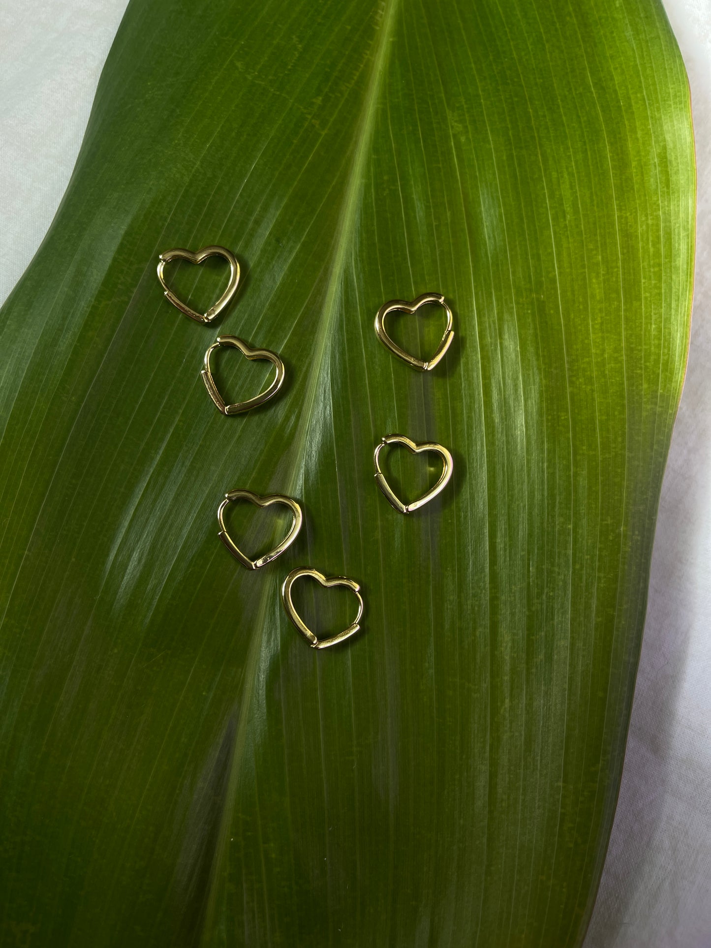 Heart Huggie Hoops