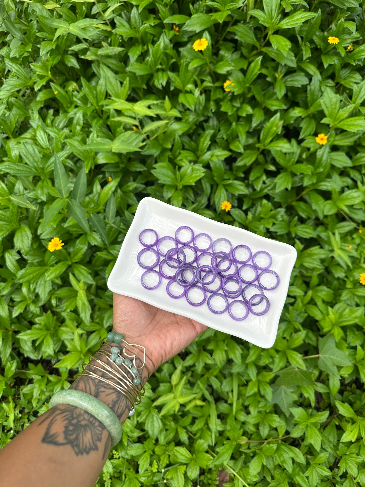 NEW Natural Lavender Jade Ring