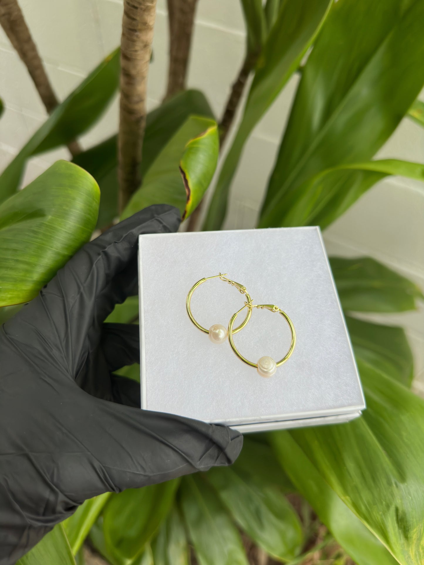 Floating Freshwater Pearl Hoops