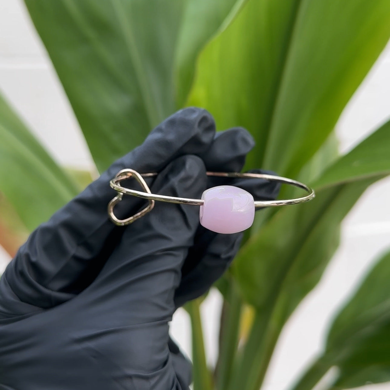 Lavender Barrel Jade Bangle