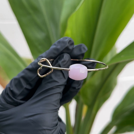 Lavender Barrel Jade Bangle