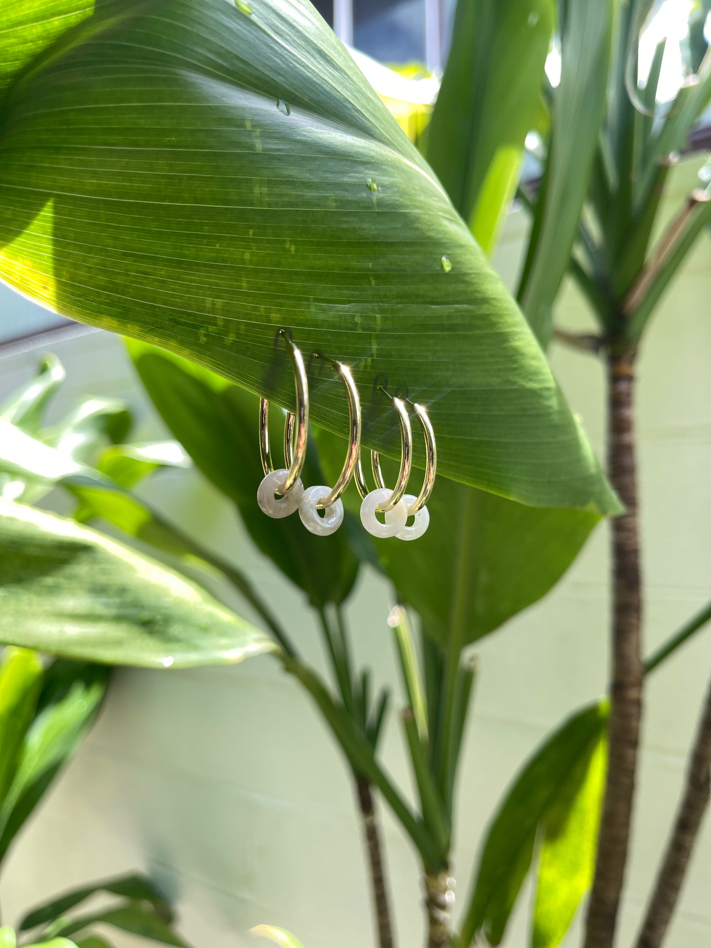 MINI JADE DONUT HOOPS