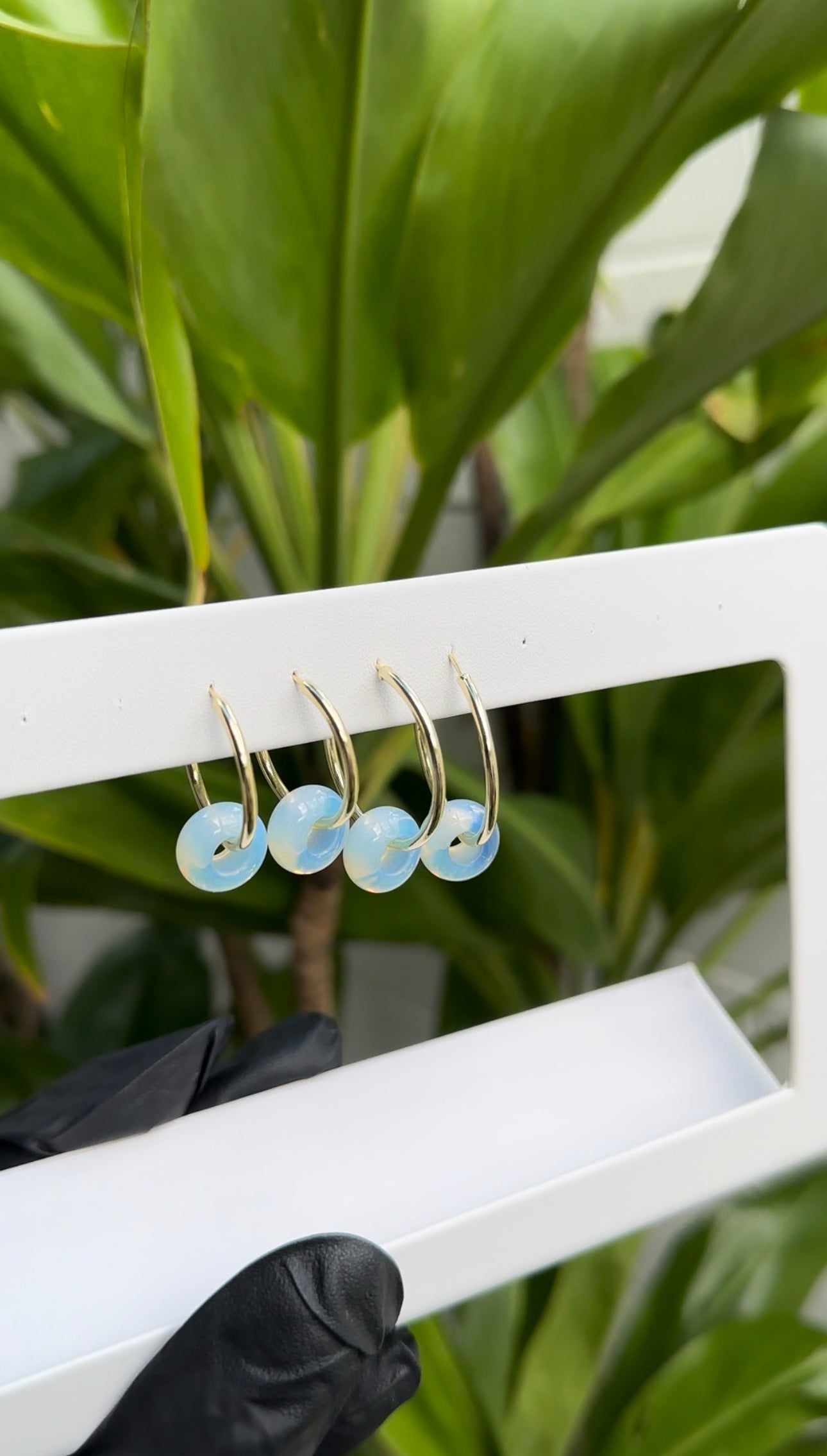 Opalite Quartz Hoops
