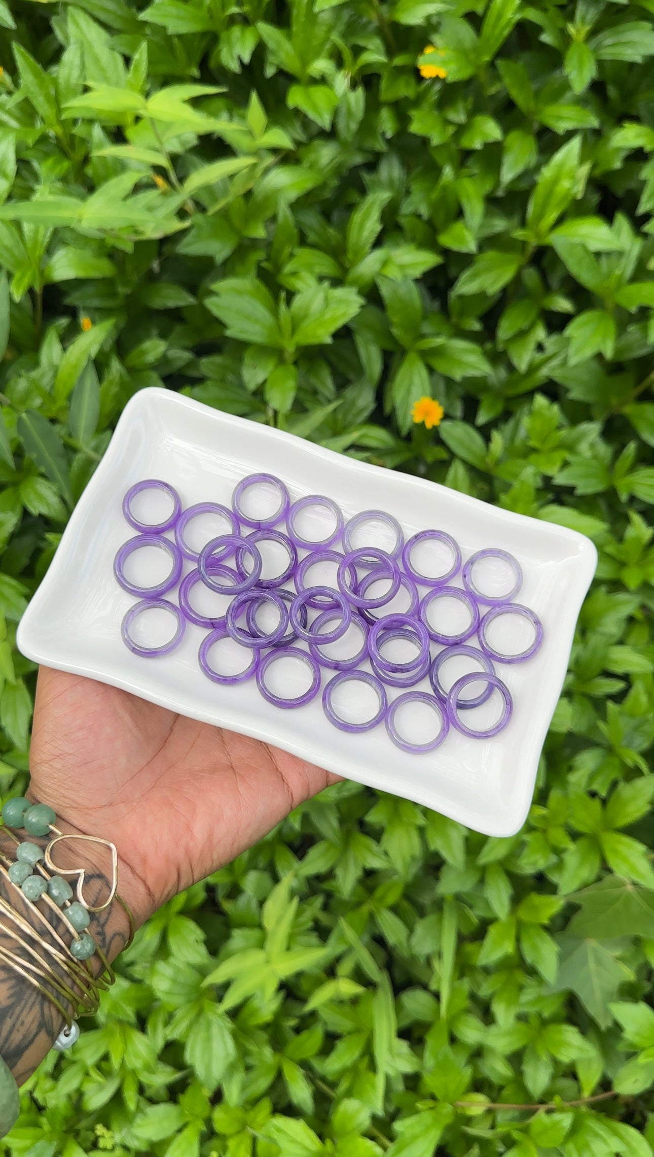 NEW Natural Lavender Jade Ring