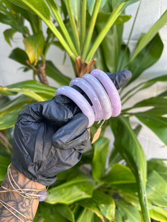 ICY LAVENDER JADE BANGLE