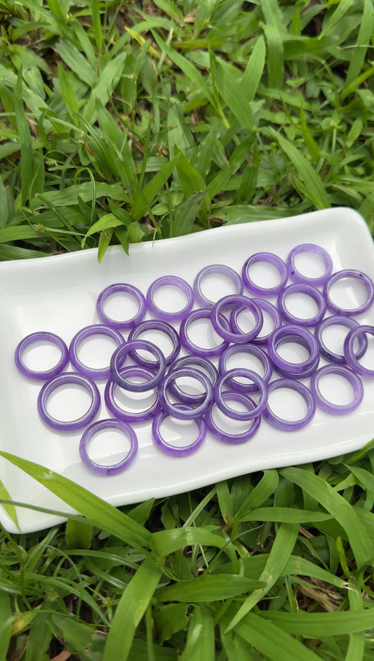 NEW Natural Lavender Jade Ring