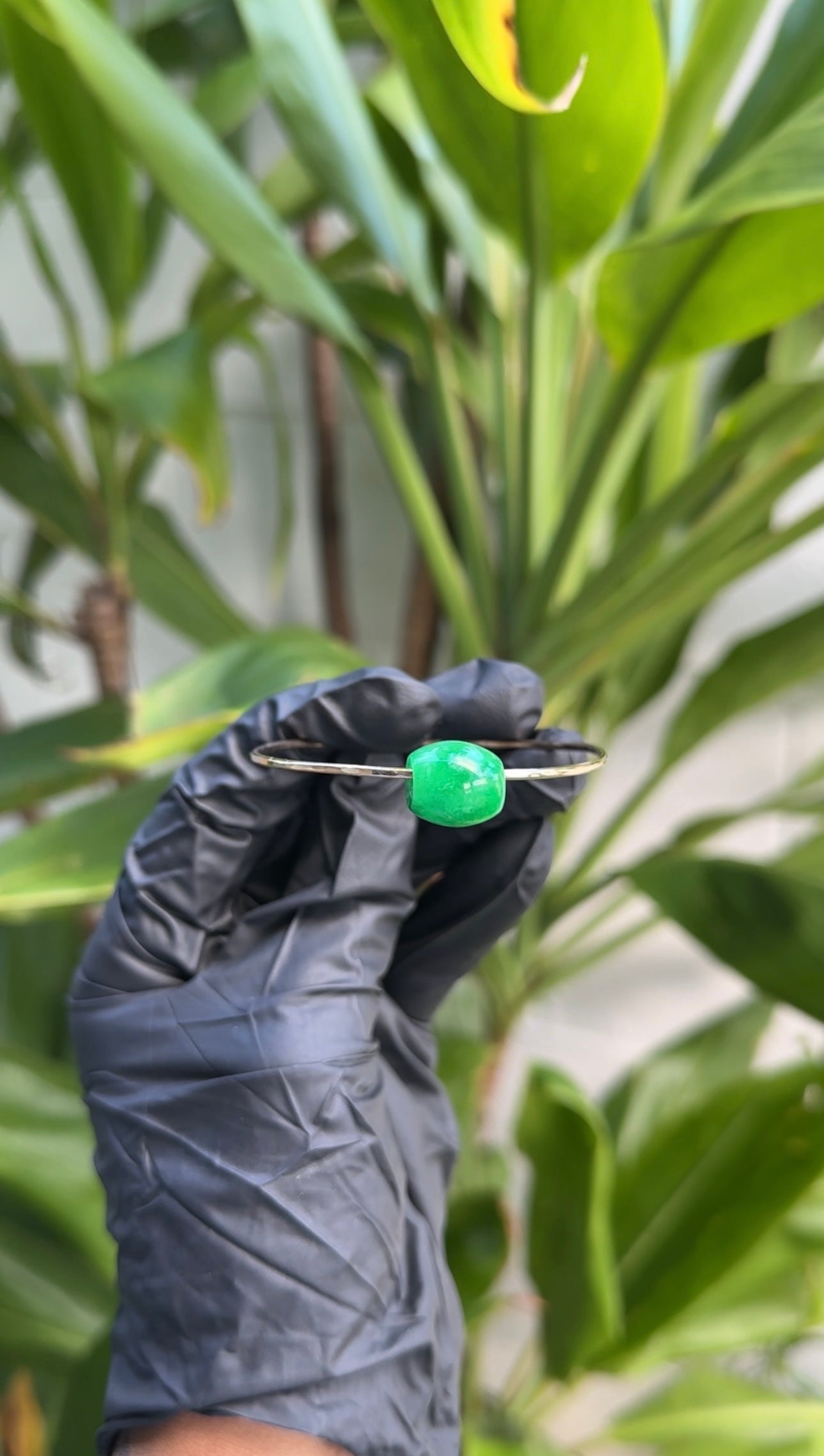 Dark Green Jade Bangle